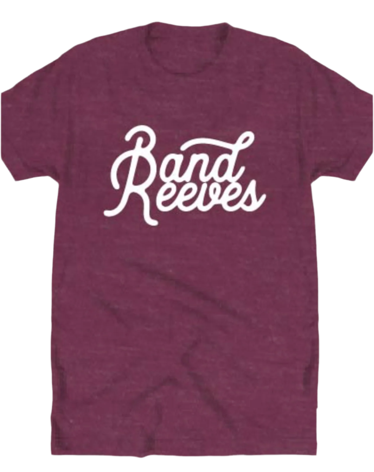Band Reeves White Puff Print Burgundy Tee